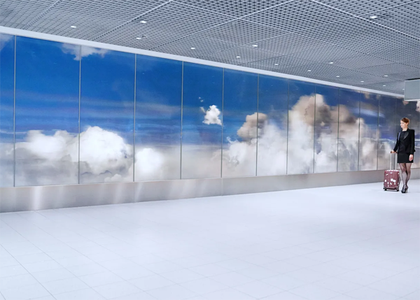 400-foot lenticular print for Amsterdam's Schiphol Airport's departures hall.