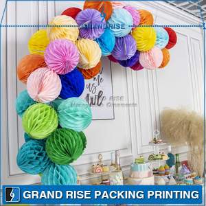 圓形裝飾蜂窩紙球套裝家居裝飾派對用品